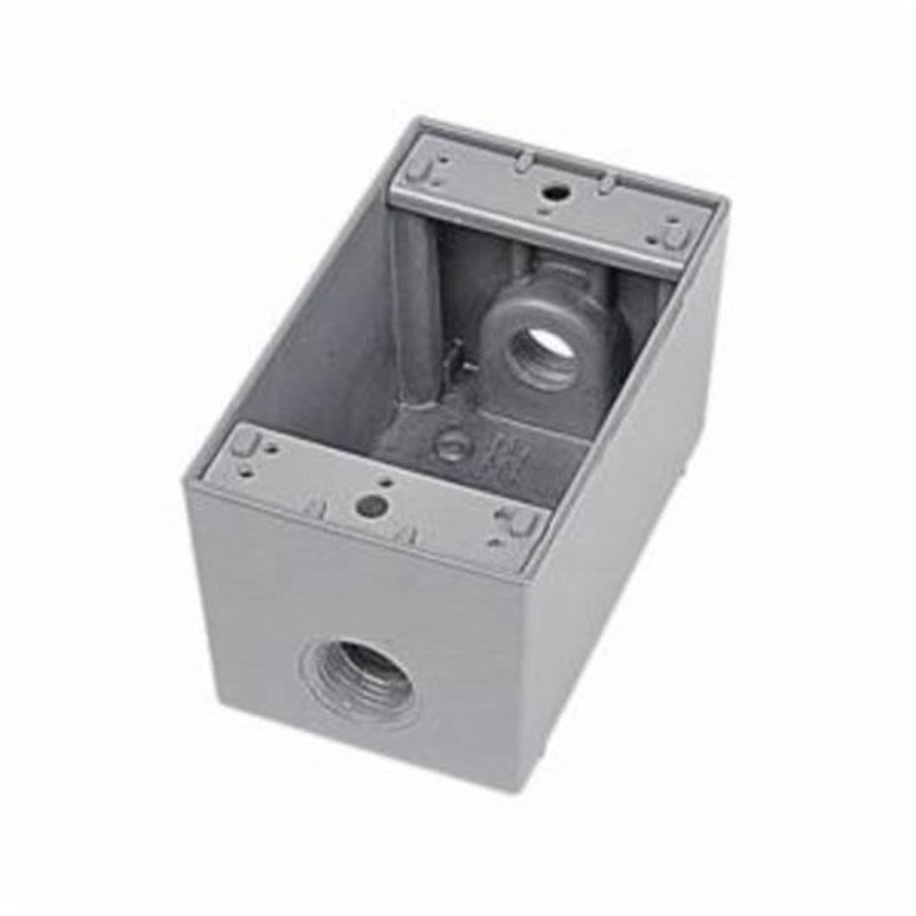 Thomas & Betts Red Dot® IHD3-2 Deep Universal Weatherproof Box, Die Cast Aluminum, 24.8 cu-in Capacity, 1 Gangs, 3 Outlets, 4-9/16 in L x 2-13/16 in W x 2 in D